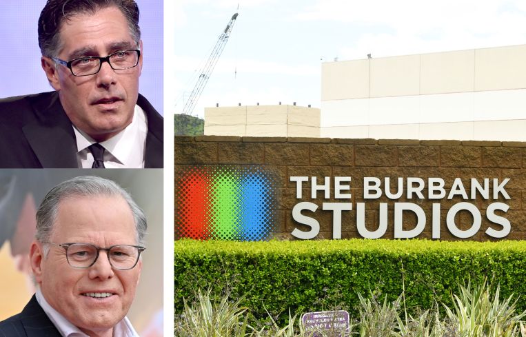 Top left, Jeff Worthe, president of Worthe Real Estate Group; David Zaslav, CEO and president of Warner Bros. Discover; and The Burbank Studios in 2020.
