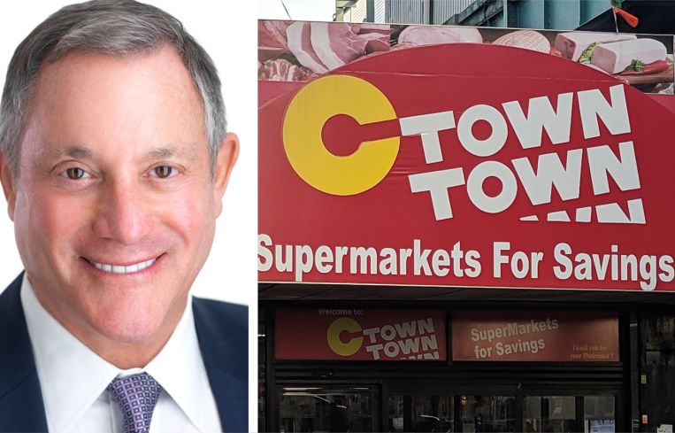 ABS Real Estate's John Brod and a CTown Supermarket
