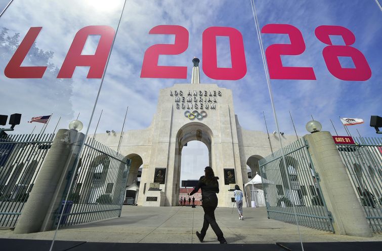 The Los Angeles Coliseum.