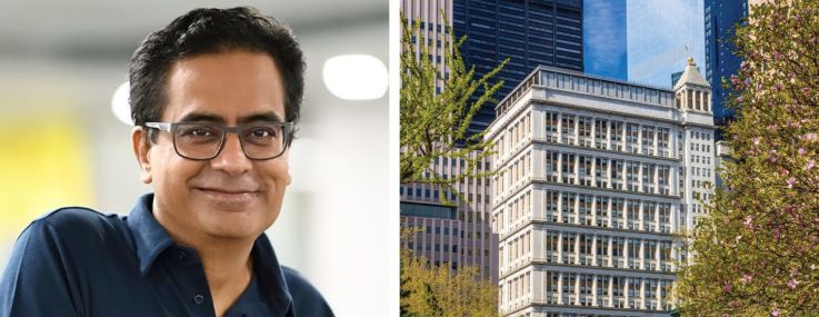 Nagarro CEO, Dr. Manas Human (formerly Fuloria) and 195 Broadway.
