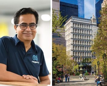 Nagarro CEO, Dr. Manas Human (formerly Fuloria) and 195 Broadway.