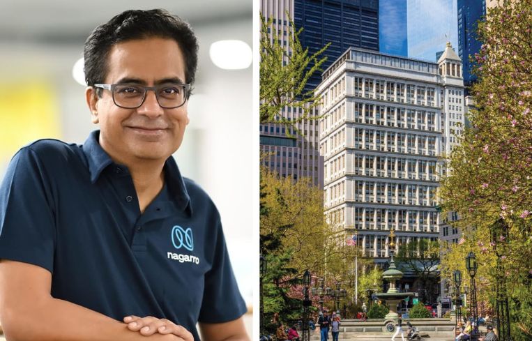 Nagarro CEO, Dr. Manas Human (formerly Fuloria) and 195 Broadway.