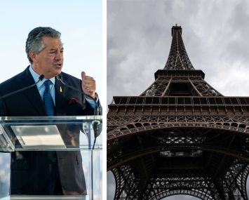 SL Green Chairman and CEO Marc Holliday and the Eiffel Tower