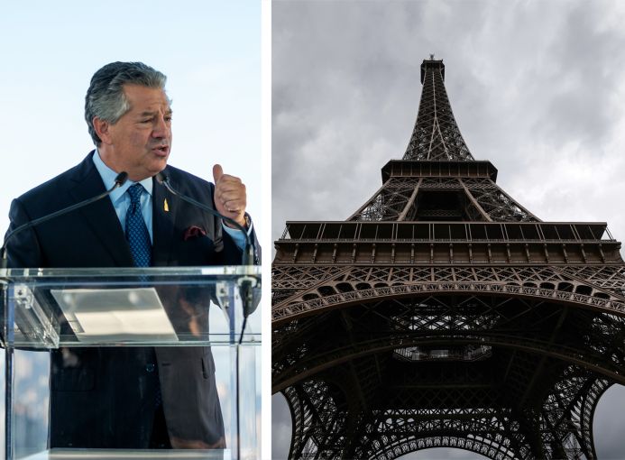 SL Green Chairman and CEO Marc Holliday and the Eiffel Tower