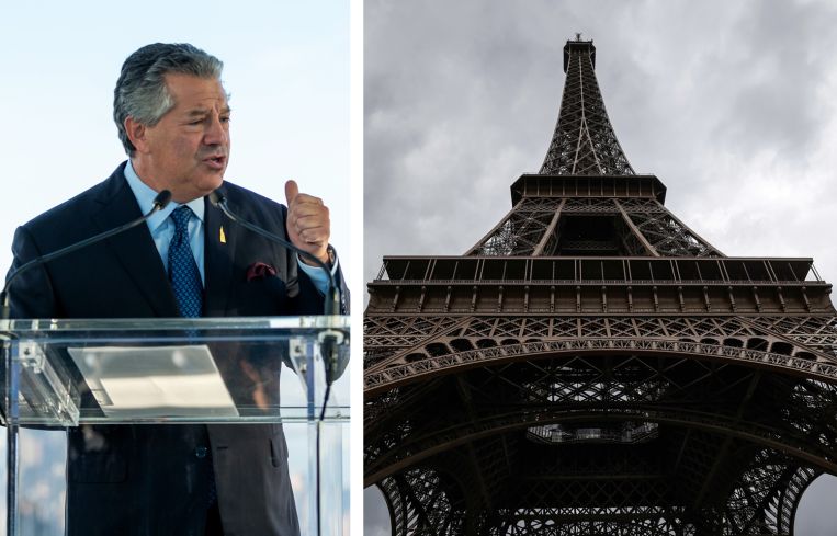 SL Green Chairman and CEO Marc Holliday and the Eiffel Tower