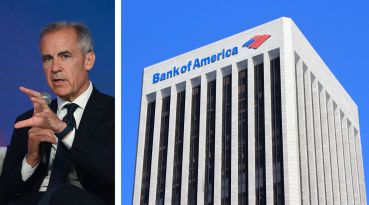 Brookfield Asset Management Chair Mark Carney and Bank of America Plaza, Los Angeles.