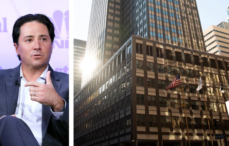 Ares Management co-founder Michael Arougheti and 245 Park Avenue.
