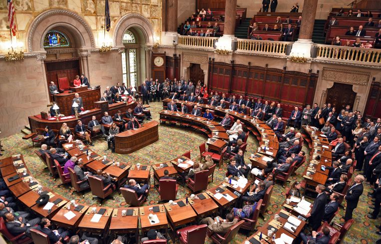 The New York State Senate in Albany.