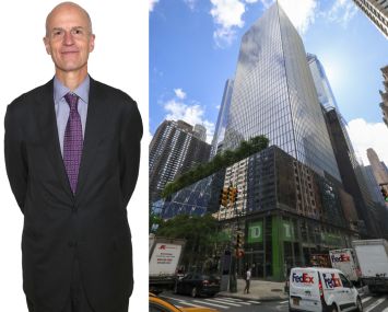 BXP Chairman and CEO Owen Thomas and 250 West 55th Street.