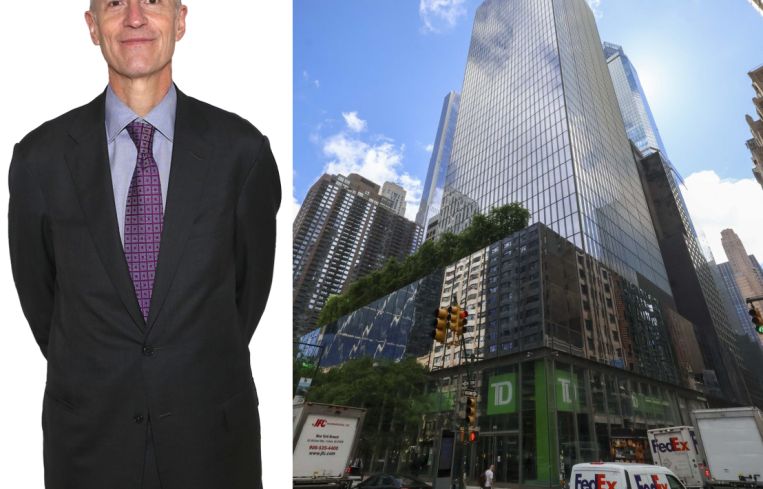 BXP Chairman and CEO Owen Thomas and 250 West 55th Street.