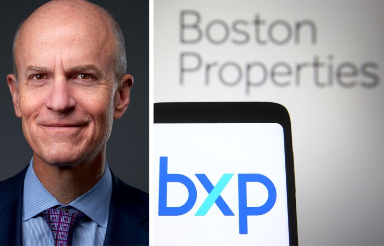 BXP Chairman and CEO Owen Thomas and the BXP logo