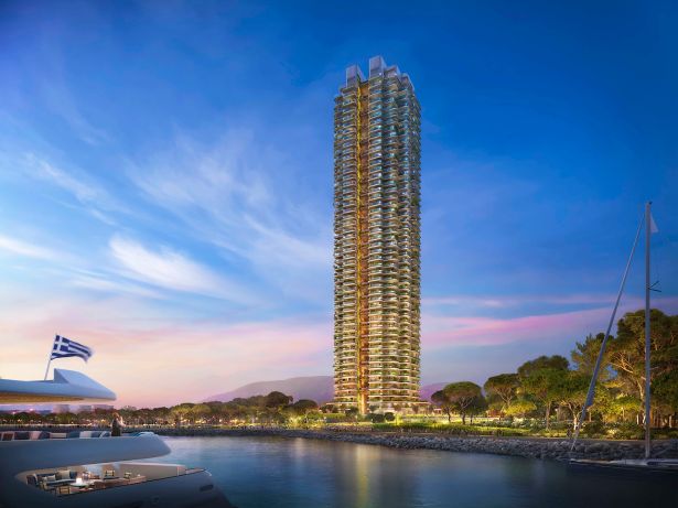 A rendering of the Riviera Tower in Athens.