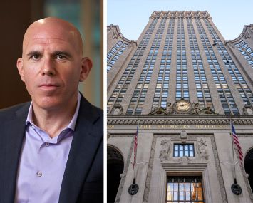 RXR CEO Scott Rechler and The Helmsley Building.