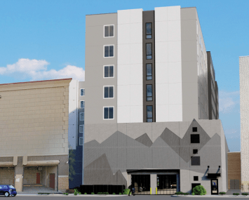 Rendering of Silos Apartments in Salt Lake City, Utah.