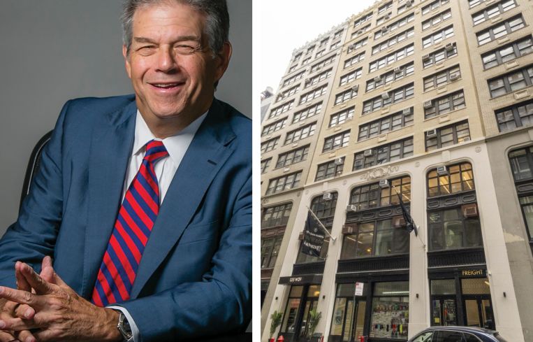 Kaufman Organization President Steven Kaufman and 135 West 29th Street.