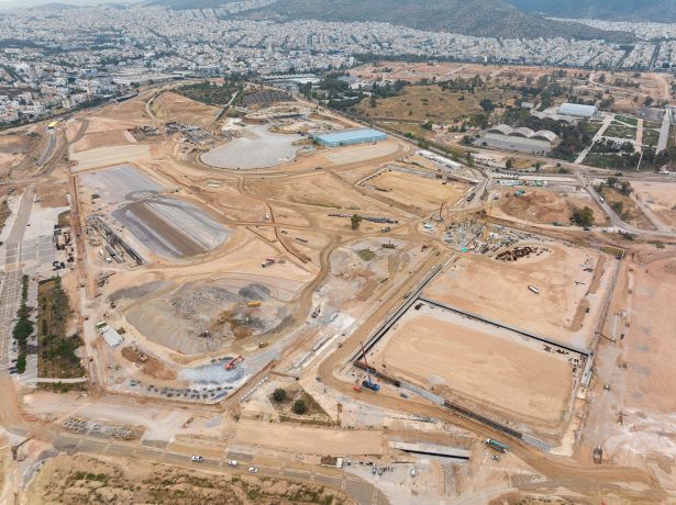 An overview of the construction site Ellinikon.