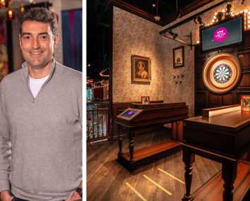State of Play Hospitality President and CEO Toby Harris. Flight Club, Boston.