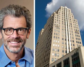ESRT's Chairman and CEO Tony Malkin and 1350 Broadway.