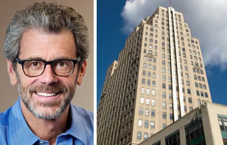 ESRT's Chairman and CEO Tony Malkin and 1350 Broadway.