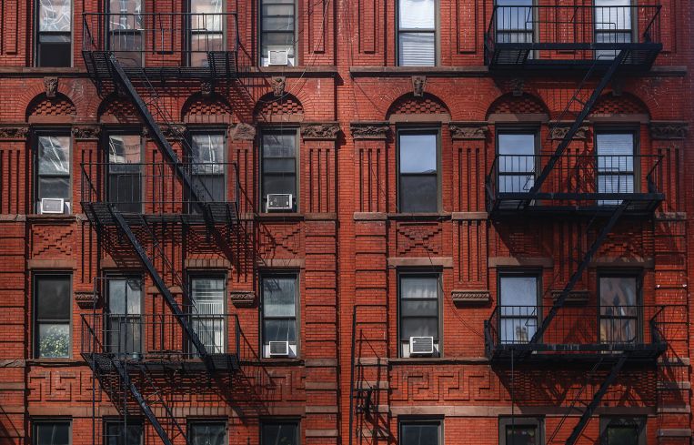 Apartment buildings in Manhattan.