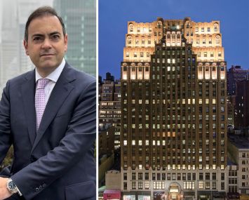 Circle Realty Group President Jay Futersak and 14 Penn Plaza.