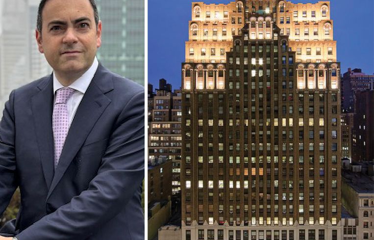 Circle Realty Group President Jay Futersak and 14 Penn Plaza.