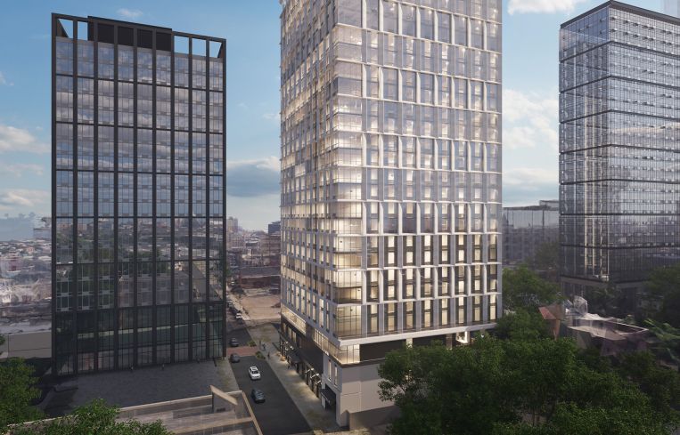 Rendering of 35 Cottage Street in Journal Square.