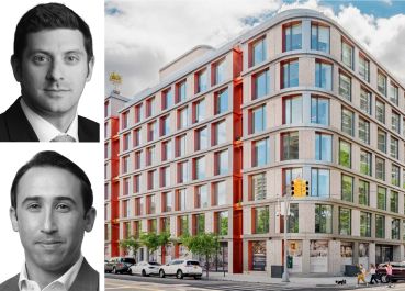 JLL's Aaron Niedermayer and Ethan Stanton, and 28 Boerum Street, Brooklyn.