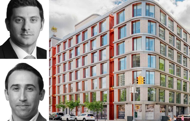 JLL's Aaron Niedermayer and Ethan Stanton, and 28 Boerum Street, Brooklyn.