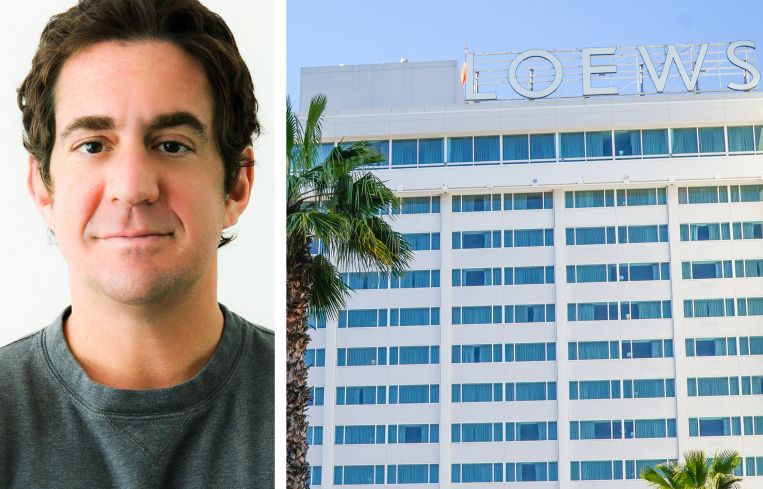 Loews Hotels President and CEO Alex Tisch and Loews Hollywood Hotel.