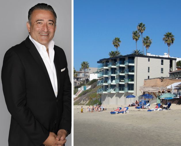 Highgate CEO Arash Azarbarzin and Pacific Edge Hotel in Laguna Beach, Calif.