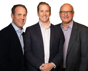 Foulger Pratt managing partners Cameron Pratt, Bryan Foulger, and Peter Ognibene.