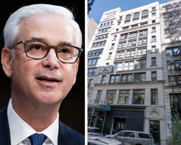 Wells Fargo President and CEO Charles Scharf and 57 East 11th Street.
