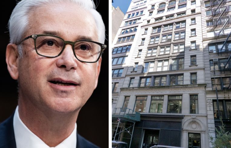 Wells Fargo President and CEO Charles Scharf and 57 East 11th Street.