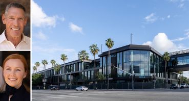 Dr. Gary Michelson, Alya Michelson, and a rendering of the proposed California Institute for Immunology and Immunotherapy.