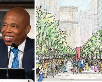 Mayor Eric Adams, a sketch of the proposed redesign of Park Avenue.