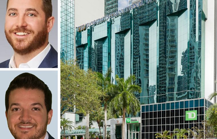 Colliers' Jake Freeman and Kevin Gonzalez, and 1101 Brickell Avenue, Miami.