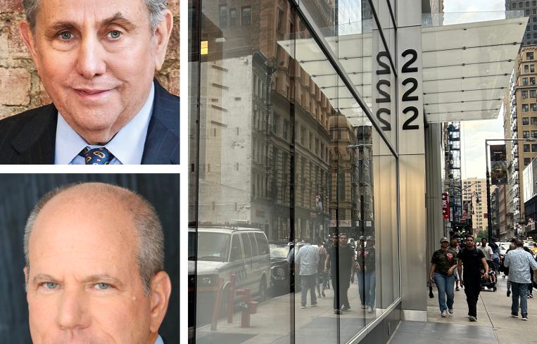 GFP Chairman Jeff Gural, TPG CEO Jon Winkelried, and 222 Broadway.
