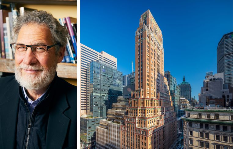 Jonthan Rose Companies President Jonathan Rose and the French Building at 551 Fifth Avenue.