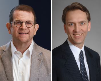 Jordan Slone, chairman and CEO of Harbor Group International, and Bruce Flatt, CEO of Brookfield Asset Management.
