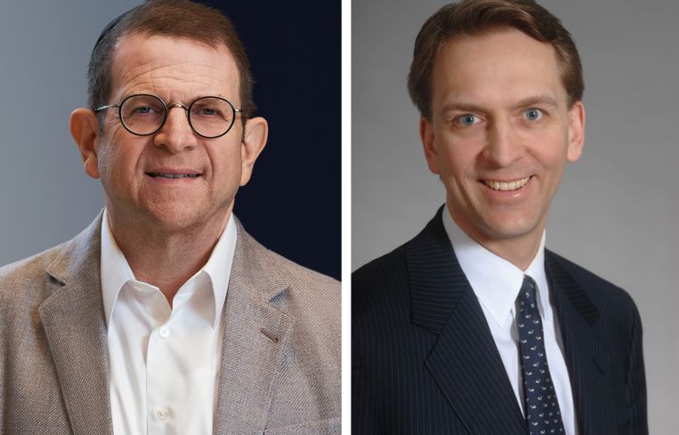 Jordan Slone, chairman and CEO of Harbor Group International, and Bruce Flatt, CEO of Brookfield Asset Management.