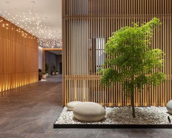 The lobby of the Ellery.