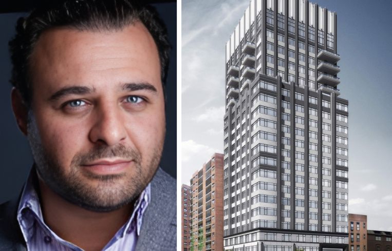 Bridge City Lending CEO Louis Lebovits and a rendering of 540 Third Avenue, Manhattan.