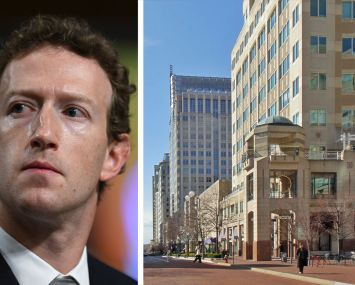 Meta CEO and Founder Mark Zuckerberg and Reston Town Center.