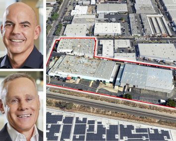 Rexford Industrial Realty's co-CEOs Michael Frankel and Howard Schwimmer, and 9200-9250 Mason Avenue, Chatsworth, Calif.