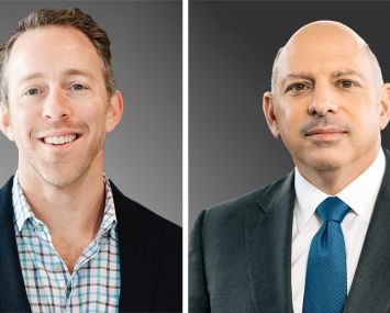 NewPoint Real Estate Capital's incoming CEO Nick Gesue, and outgoing CEO David Brickman.