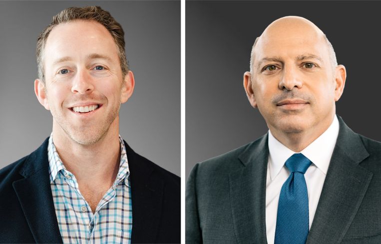 NewPoint Real Estate Capital's incoming CEO Nick Gesue, and outgoing CEO David Brickman.