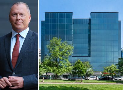 Norges Bank Investment Management CEO Nicolai Tangen and 1101 New York Avenue NW.