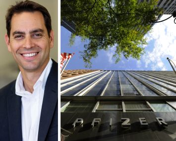 Northwind Group Founder Ran Eliasaf and the former Pfizer headquarters at 219 East 42nd Street.