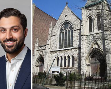 Rich Velotta, CEO of Raven Property Advisors, and St. Luke’s Evangelical Lutheran Church, Brooklyn.